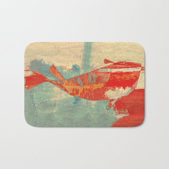 穏やかな海で泳ぐ (Swimming in Calm Waters) Bath Mat