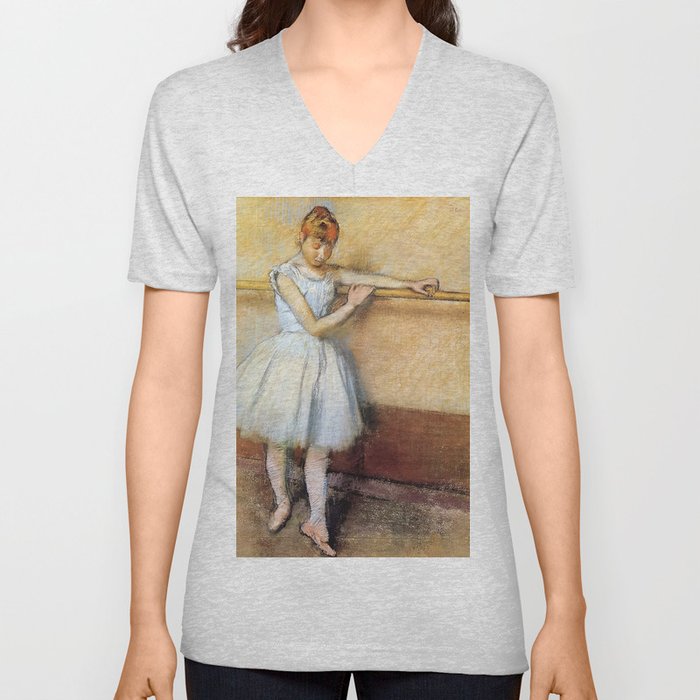 Degas' Ballet Dancer V Neck T Shirt