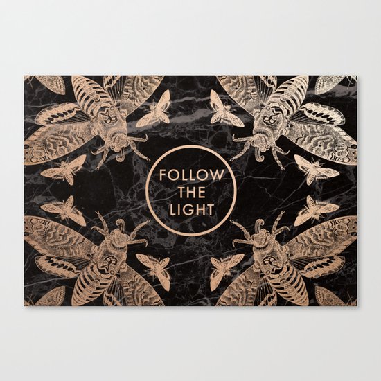 Society6 Follow the Light Quote Canvas Print