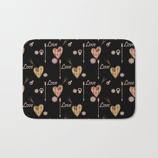 Broken hearts. Love . Bath Mat