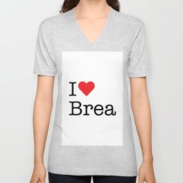 I Heart Brea, CA V Neck T Shirt