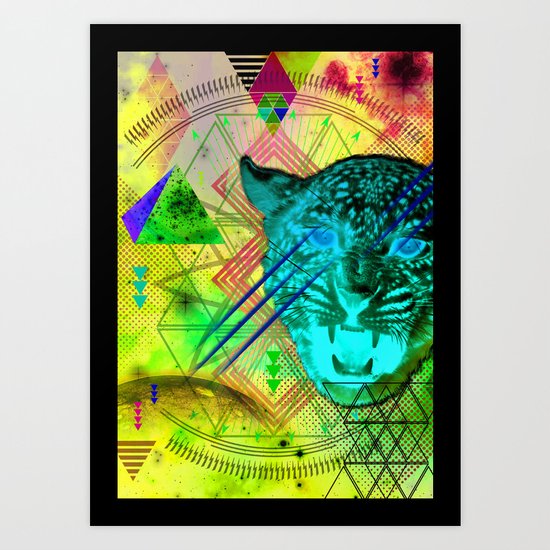 Intergalactic Leopard Art Print