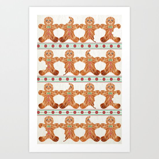 gingerbread man Art Print