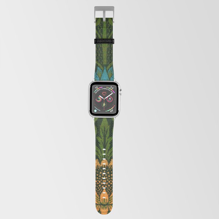 William Morris Sunflower and water lilies floral textile Victorian 19th Century fabric print pattern Apple Watch Band