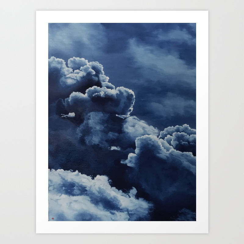 Storm Clouds Original Oil Painting By Sarah Lynch Art Print By