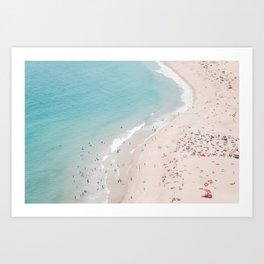 Beach Summer Seaside - Aerial Beach photography by Ingrid Beddoes Art Print