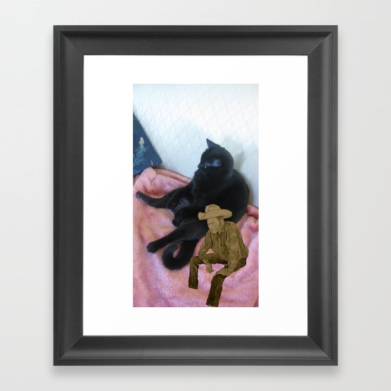Awkward Silence After Boot-eating Confession Framed Art Print