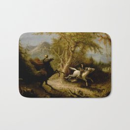 John Quidor Legend of Sleepy Hollow Headless Horseman Pursuing Ichabod Crane 1858 Bath Mat