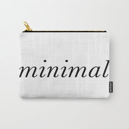 Minimal text print minimalistic aesthetic Carry-All Pouch | Materialistic, Graphicdesign, Black And White, Aestheticproduct, Aesthetics, Slowliving, Eco, Letters, Typography, Uniskull 
