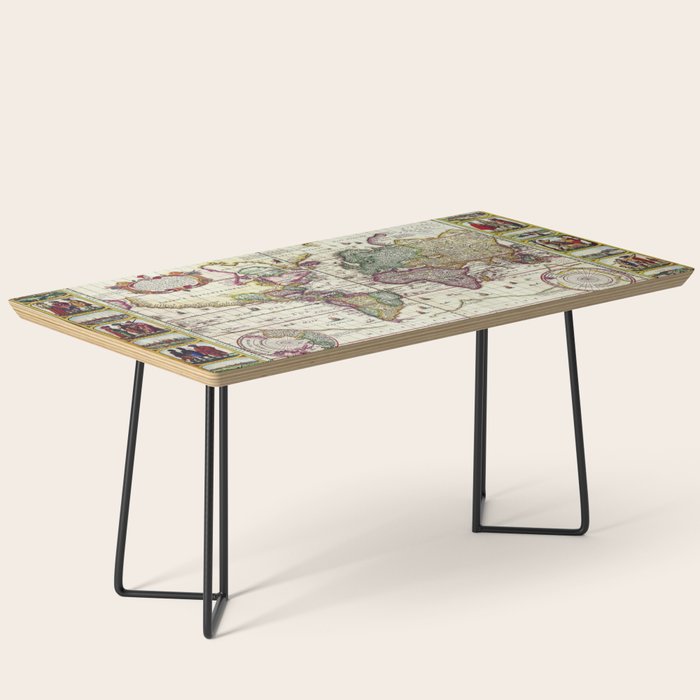 Vintage 1652 World Map By Claes Janszoon Visscher Coffee Table Podartist Society6 - Old World Map Glass Coffee Table Vintage 1652 World Map By Claes Janszoon Visscher Coffee Table Podartist Society6 - Old World Map Glass Coffee Table