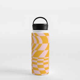 Abstraction_OCEAN_WAVE_YELLOW_ILLUSION_LOVE_POP_ART_0615A Water Bottle