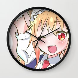 Miss Kobayashi's Dragon Maid Wall Clock | Chibi, Tohru, Shouta, Saikawa, Maid, Fafnir, Dragon, Kamui, Riko, Lucoa 