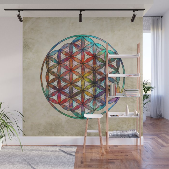 Flower Of Life Wall Mural By Klaraacel Society6