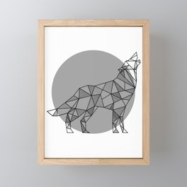 Wolf - Geometric Animals Framed Mini Art Print