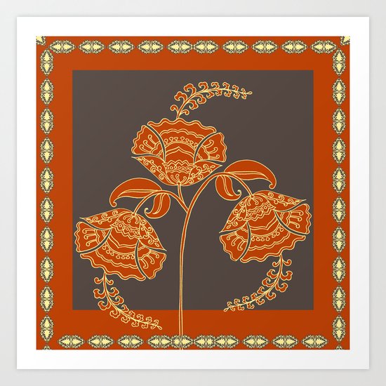 Indian Kalamkaari Art Print