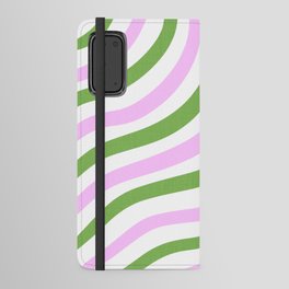 Pastel Pink and Green Stripes Android Wallet Case