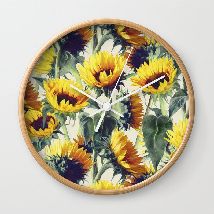 Sunflowers Forever Wall Clock