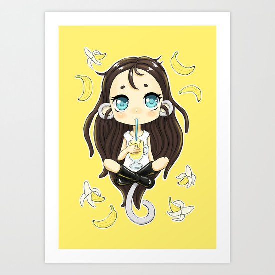 Banana Milkshake Art Print