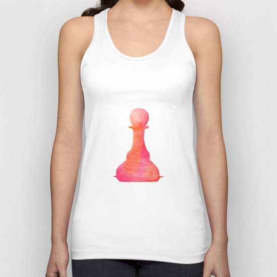 Chess Pawn Watercolor Unisex Tank Top