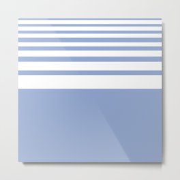Color of the year 2016 Serenity Blue Graduating Stripes Metal Print
