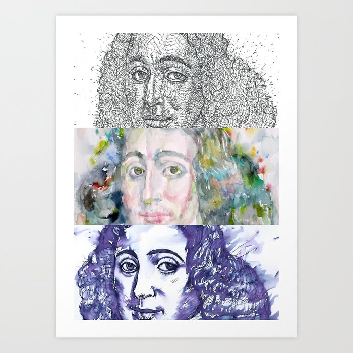 THREE TIMES BARUCH SPINOZA .2 Art Print