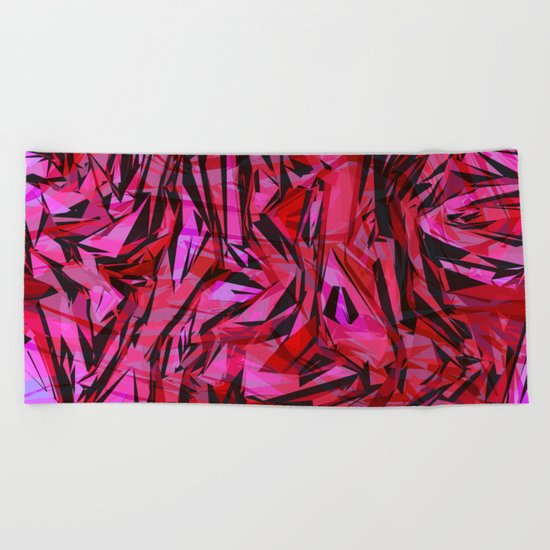red flow Beach Towel