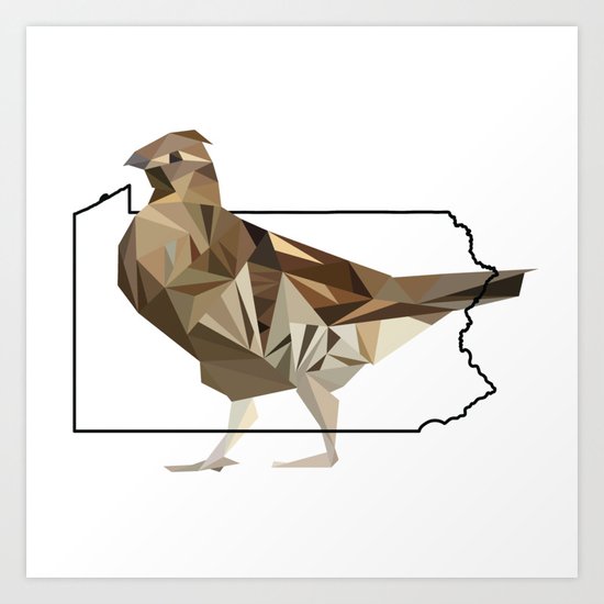 Pennsylvania Ruffed Grouse Art Print By Candice Myrtle Society6
