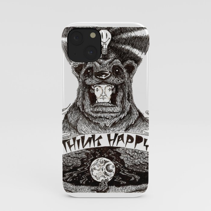 'Think Happy Bear' iPhone Case