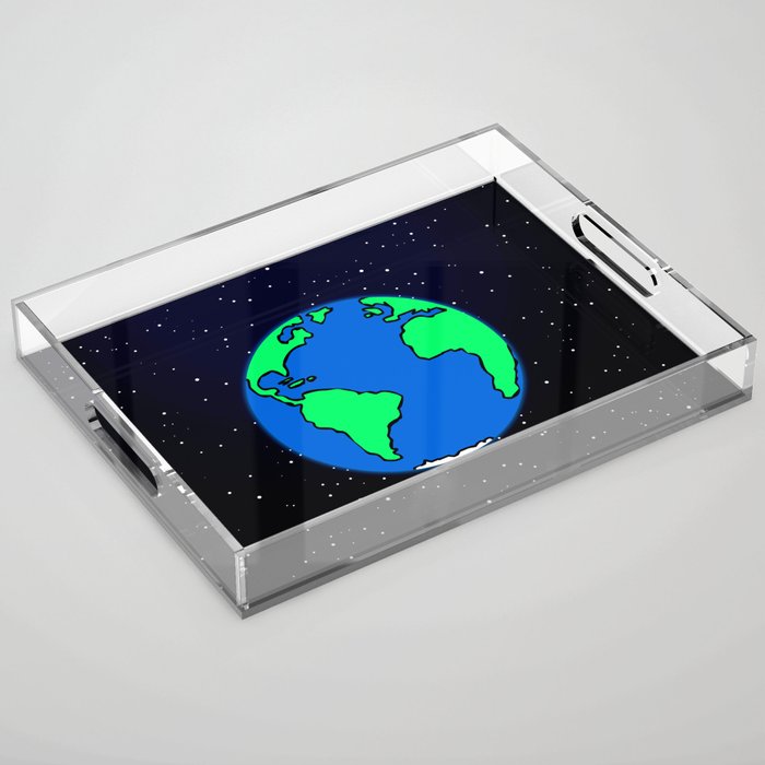 Earth and space Acrylic Tray