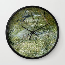 River Bank in Springtime, Vincent van Gogh Wall Clock