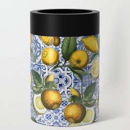 Portuguese Vintage Summer Tiles And Lemons Can Cooler