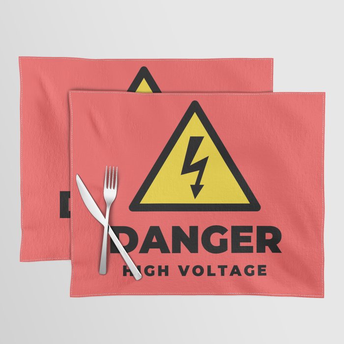 Danger High Voltage Placemat