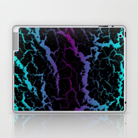 Cracked Space Lava - Cyan/Purple Laptop & iPad Skin