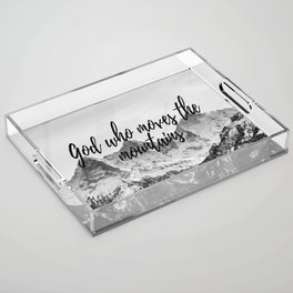 Alpine mountain adventure Acrylic Tray