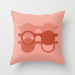 the glasses Throw Pillow