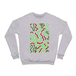 7   Abstract Shapes Squiggly Organic 220520 Crewneck Sweatshirt