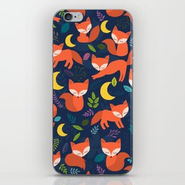 Red Foxes at Night iPhone Skin