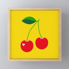 Retro Cherry Framed Mini Art Print