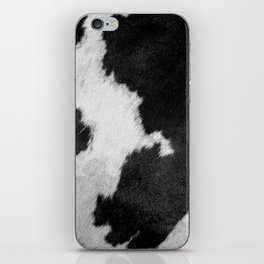 Black and White Cow Skin Print iPhone Skin