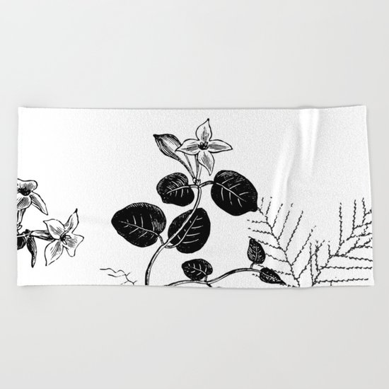 Minimal Spring design Beach Towel