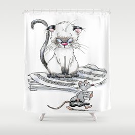 The Cat and the Fiddle Shower Curtain