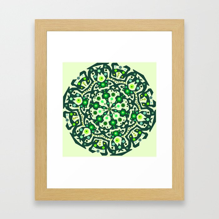 Green lovers Framed Art Print