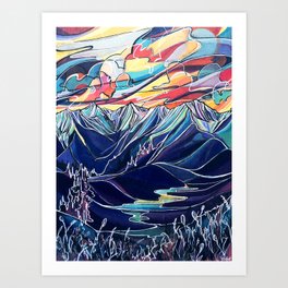 Silvercup Ridge, BC Art Print
