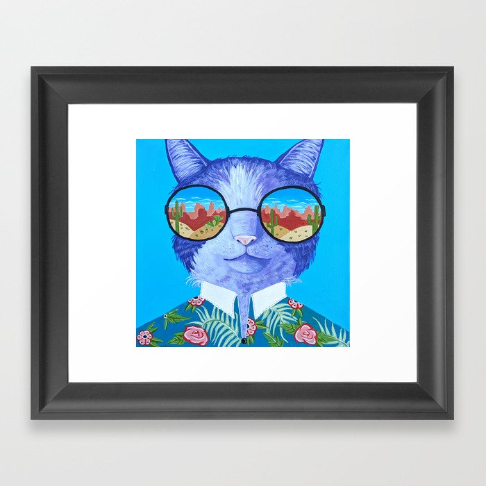 Vacation Puss Framed Art Print