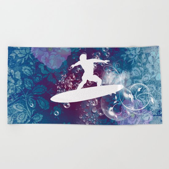 Sport, surfboarder Beach Towel