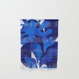 Matisse geometric shapes in blue hues Wall Hanging