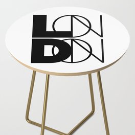 Haute Leopard LONDON Typography Artwork Side Table
