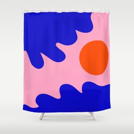 38    | Abstract Retro Design | 210723 | Modern Art Nostalgia  Shower Curtain