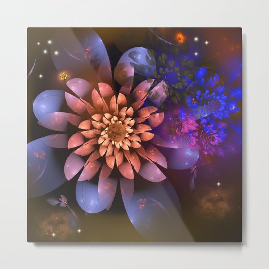 Cosmic flowers in universe Metal Print
