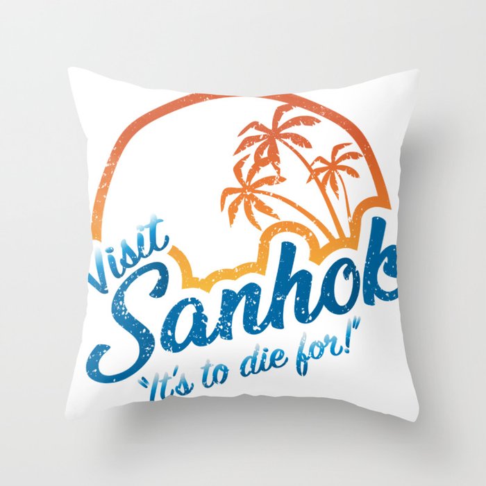 Visit Sanhok Today - PlayerUnknown Battlegrounds Throw Pillow